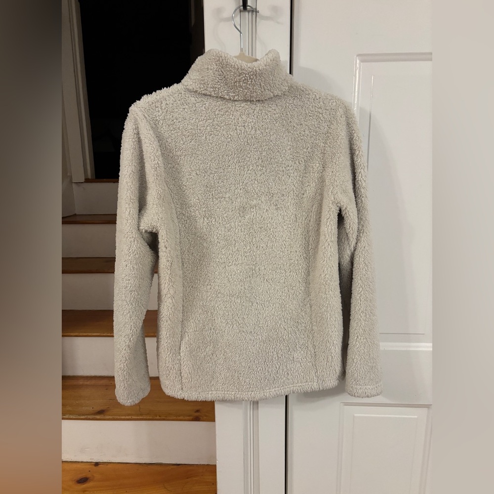 Women’s Patagonia Los Gatos Sherpa, size Medium soft  1/4 zip Birch White - Picture 4 of 5